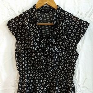 Polkadot ruffle blouse